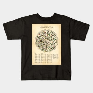 Seasonal Fruit & Veg Chart Monthly Calendar Kids T-Shirt